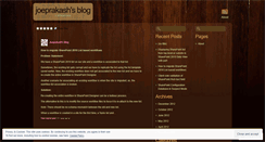 Desktop Screenshot of joeprakash.wordpress.com