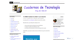 Desktop Screenshot of cuadernosdetecnologia.wordpress.com