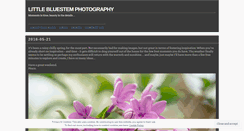Desktop Screenshot of littlebluestemphotography.wordpress.com