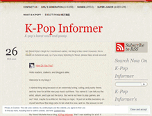 Tablet Screenshot of kpopinformer.wordpress.com