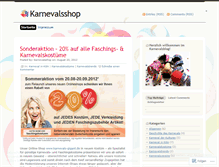 Tablet Screenshot of karnevalsshop.wordpress.com