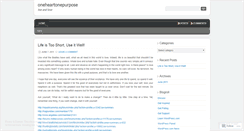 Desktop Screenshot of oneheartonepurpose.wordpress.com