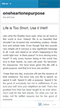 Mobile Screenshot of oneheartonepurpose.wordpress.com