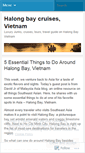Mobile Screenshot of halongbaycruises.wordpress.com