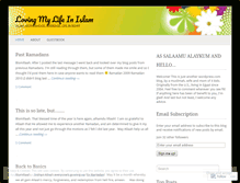 Tablet Screenshot of lovingmylifeinislam.wordpress.com