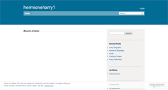 Desktop Screenshot of hermioneharry1.wordpress.com