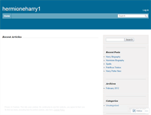 Tablet Screenshot of hermioneharry1.wordpress.com