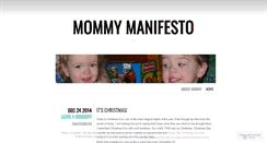 Desktop Screenshot of mommymanifesto.wordpress.com