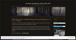 Desktop Screenshot of mistressofthedarkpath.wordpress.com