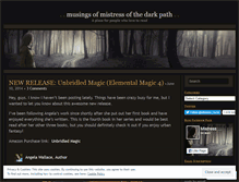 Tablet Screenshot of mistressofthedarkpath.wordpress.com