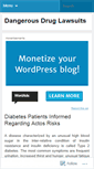 Mobile Screenshot of dangerousdruglawsuits.wordpress.com