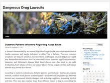 Tablet Screenshot of dangerousdruglawsuits.wordpress.com