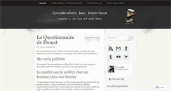Desktop Screenshot of considerationssansimportance.wordpress.com