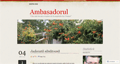 Desktop Screenshot of ambasadorul.wordpress.com
