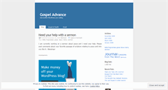 Desktop Screenshot of gospeladvance.wordpress.com