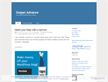 Tablet Screenshot of gospeladvance.wordpress.com