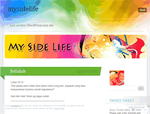 Tablet Screenshot of mysidelife.wordpress.com