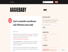 Tablet Screenshot of aggiebaby.wordpress.com