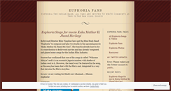 Desktop Screenshot of euphoriafans.wordpress.com