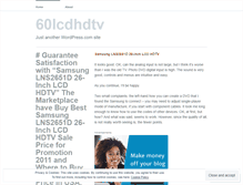 Tablet Screenshot of 60lcdhdtv.wordpress.com