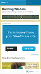 Mobile Screenshot of buddingwisdom.wordpress.com