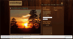 Desktop Screenshot of lonewolfedge.wordpress.com