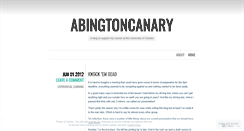Desktop Screenshot of abingtoncanary.wordpress.com