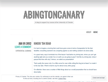 Tablet Screenshot of abingtoncanary.wordpress.com
