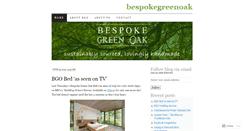 Desktop Screenshot of bespokegreenoak.wordpress.com