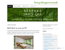 Tablet Screenshot of bespokegreenoak.wordpress.com