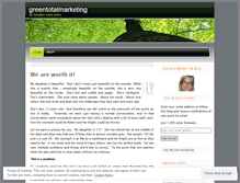 Tablet Screenshot of greentotalmarketing.wordpress.com