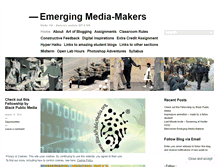 Tablet Screenshot of emergingmediamakers.wordpress.com