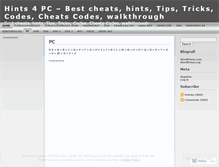 Tablet Screenshot of hints.wordpress.com