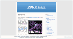 Desktop Screenshot of mattyongames.wordpress.com