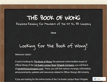 Tablet Screenshot of bookofwong.wordpress.com