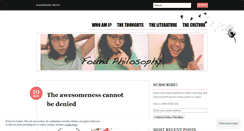 Desktop Screenshot of foundphilosophie.wordpress.com
