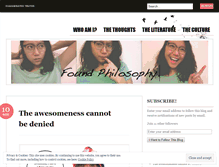 Tablet Screenshot of foundphilosophie.wordpress.com