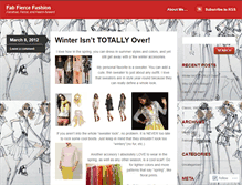 Tablet Screenshot of fabfiercefashion.wordpress.com