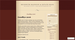 Desktop Screenshot of beckwithmansion.wordpress.com