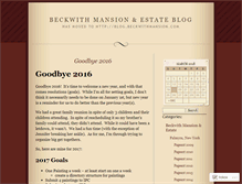 Tablet Screenshot of beckwithmansion.wordpress.com