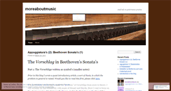 Desktop Screenshot of moreaboutmusic.wordpress.com