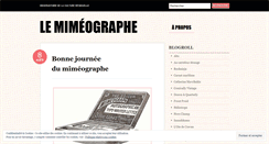 Desktop Screenshot of mimeographe.wordpress.com