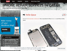 Tablet Screenshot of iphonerepairqatar.wordpress.com