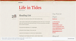 Desktop Screenshot of lifeintides.wordpress.com