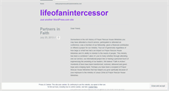 Desktop Screenshot of lifeofanintercessor.wordpress.com