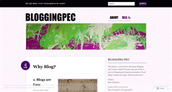 Desktop Screenshot of bloggingpec.wordpress.com