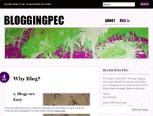 Tablet Screenshot of bloggingpec.wordpress.com