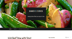 Desktop Screenshot of dinnerisserveddotorg.wordpress.com