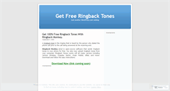 Desktop Screenshot of freeringbacktones.wordpress.com