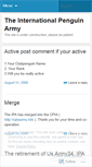 Mobile Screenshot of internationalpenguinarmy.wordpress.com